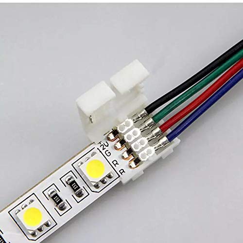 10Pcs LED light strip solder-free connector RGB5050 4Pin 10mm