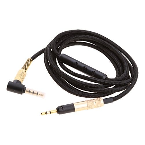 Replacement Audio Upgrade Cable Inline Remote & Mic for Sennheiser HD598 / HD558 / HD518 / HD598 Cs / HD599 / HD569 / HD579 Headphones