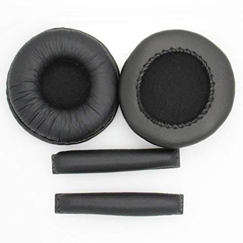 Replacement Ear Cushions + Headband Pad for Sennheiser PX200 PX80 PC36 Black