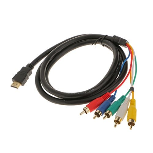 HDMI to 5 RCA RGB Audio Stereo AV Component Card Computer Adaptor Cable 1.5m