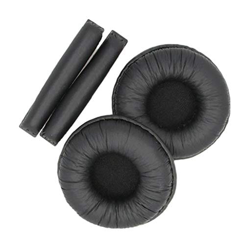 Replacement Ear Cushions + Headband Pad for Sennheiser PX200 PX80 PC36 Black