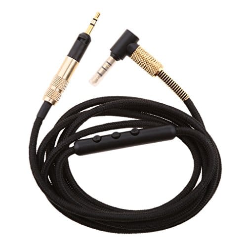 Replacement Audio Upgrade Cable Inline Remote & Mic for Sennheiser HD598 / HD558 / HD518 / HD598 Cs / HD599 / HD569 / HD579 Headphones