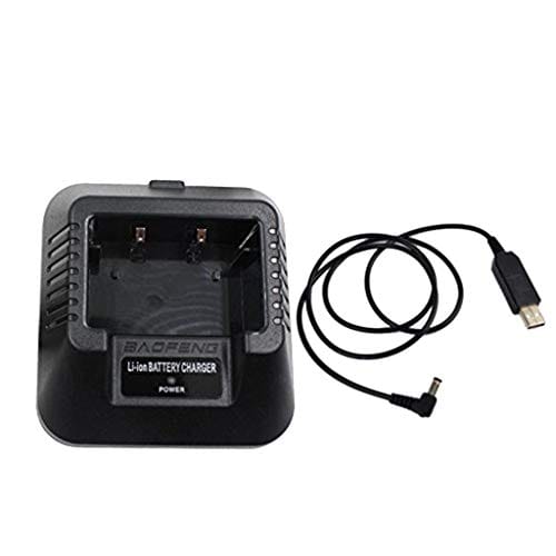 USB Charger Adapter for for Baofeng UV-5R DM-5R BF-F8+ BF-F8HP Ham Radios Walkie Talkies