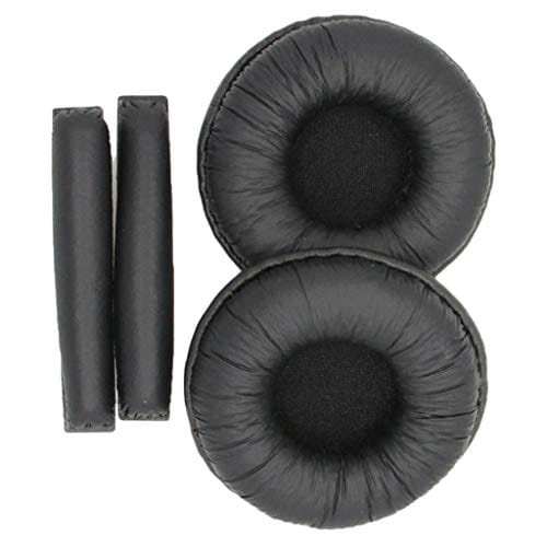 Replacement Ear Cushions + Headband Pad for Sennheiser PX200 PX80 PC36 Black