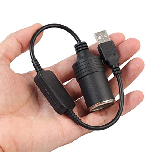 Length: 30cm 5V 2A USB to 12V 1A Female Cigarette Lighter Socket Power Converter