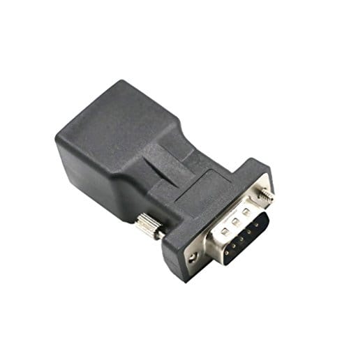 DB9 RS232 Male to RJ45 Female Adapter COM Port to LAN Ethernet Port Converter