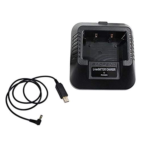 USB Charger Adapter for for Baofeng UV-5R DM-5R BF-F8+ BF-F8HP Ham Radios Walkie Talkies