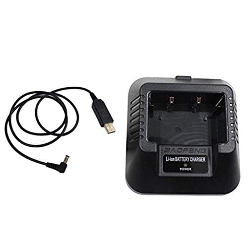 USB Charger Adapter for for Baofeng UV-5R DM-5R BF-F8+ BF-F8HP Ham Radios Walkie Talkies