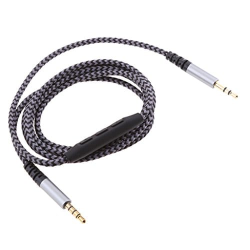 3.5mm AUX Cable, 1.4m/4.59ft Male to Male Auxiliary Cable with Mic and Volume Control for Smartphone Tablet Laptop Speaker Headset Car Stereo