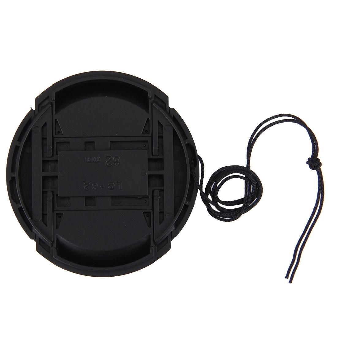 62mm Center Pinch Camera Lens Cap for Nikon (Black)