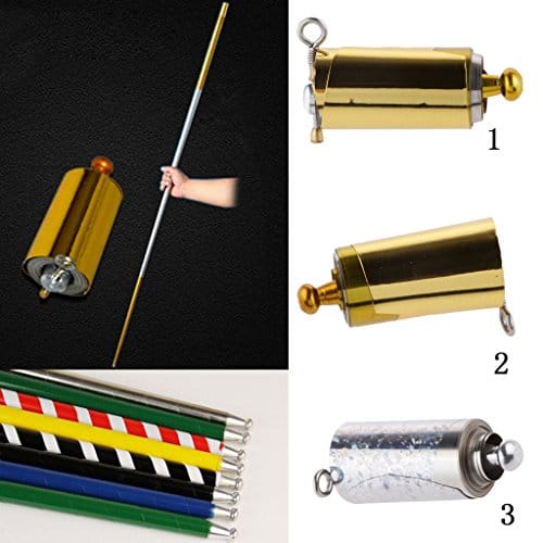 Visual Stunning Magic Trick Appearing Cane for Illusion Stage - Golden 150cm