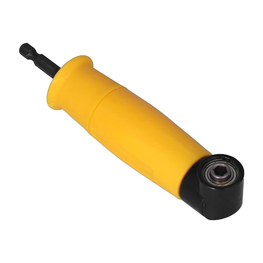 Yellow 90-Degree Extended Cornered Yellow Turn Bulb Shell With Right-Angle Screwdriver Driver Turning Joint