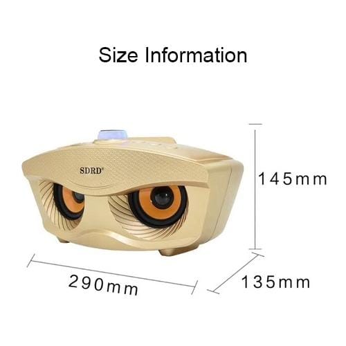 SD-306 2 in 1 Family KTV Portable Wireless Live Dual Microphone + Bluetooth Speaker (Gold)