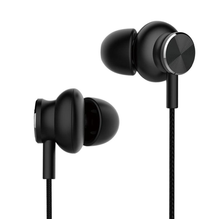 GS-X1 1.2m Wired In Ear USB-C / Type-C Interface Mega Bass HiFi Earphones with Mic (Black)