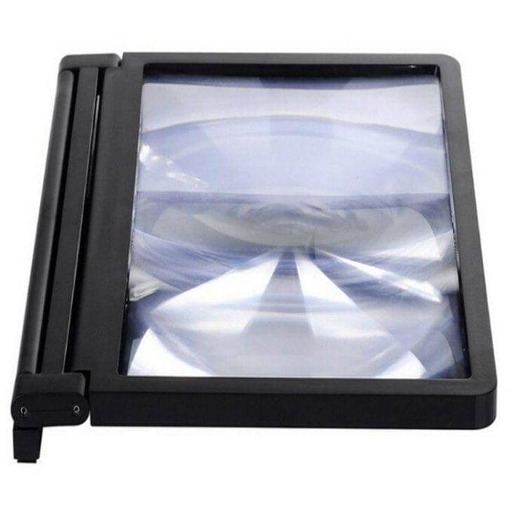 X1 8.0 inch 3X-5X Magnification Angle-Adjustable Eyeshield 3D Video Mobile Screen Magnifier, Size:18.0 cm x 14.2 cm x 1.5 cm(Black)