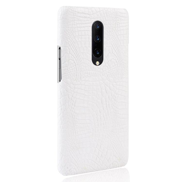 Shockproof Crocodile Texture PC + PU Case for OnePlus 7 Pro(White)