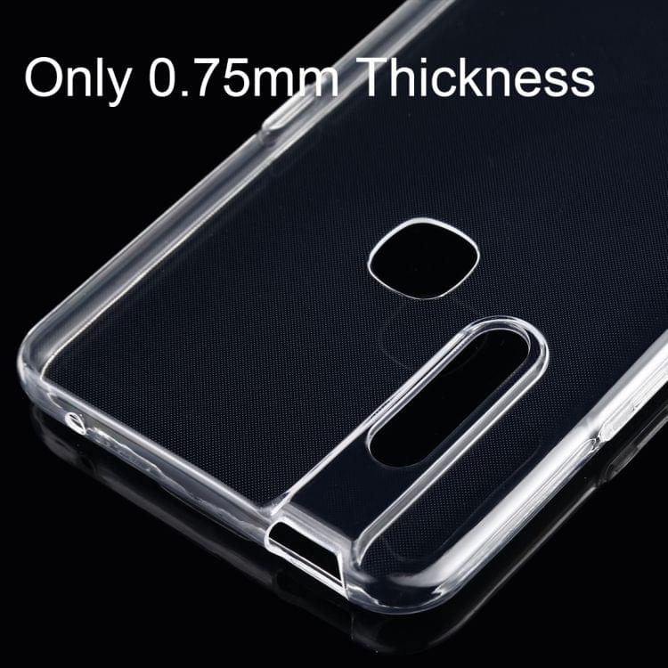 50 PCS 0.75mm Ultrathin Transparent TPU Soft Protective Case for Vivo V15