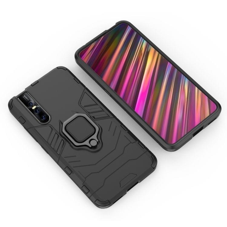 PC + TPU Shockproof Protective Case for Vivo V15 Pro, with Magnetic Ring Holder (Black)