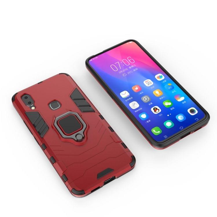 PC + TPU Shockproof Protective Case for Vivo NEX A, with Magnetic Ring Holder(Red)