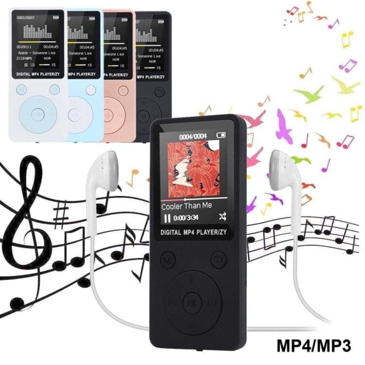 2019 Fashion Portable MP4 Lossless Sound Music Player FM Recorder Walkman Player Mini Support Music, Radio, Recording, 3 No Memory(Black)