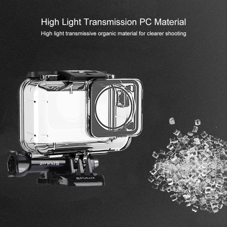 PULUZ 61m Underwater Waterproof Housing Diving Case for DJI Osmo Acition, with Buckle Basic Mount & Screw