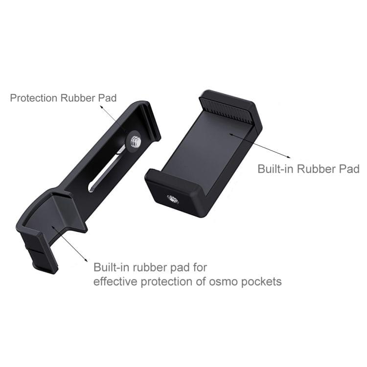 PULUZ Smartphone Fixing Clamp 1/4 inch Holder Mount Bracket + Grip Folding Tripod Mount Kits for DJI OSMO Pocket