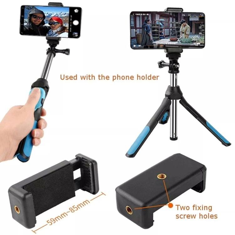 Bluetooth Remote Control Integrated Tripod Selfie Stick for Sports Camera / 4-6 inch Phones, Size:19-93cm(Blue)