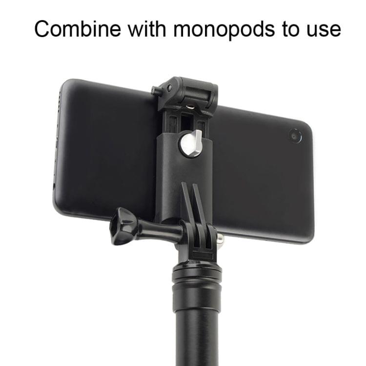 Selfie Sticks Monopods Mount Phone Clamp for iPhone, Samsung, HTC, Sony, LG and other Smartphones, Clip Range: 6-9cm(Black)