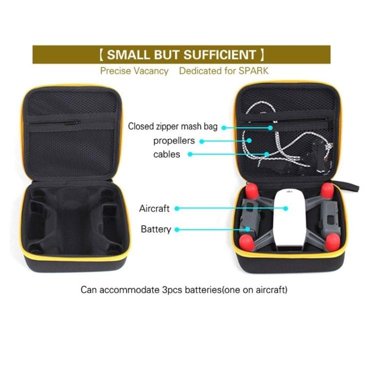 Portable Drone Body Housing Handheld Bag Protective Case for DJI Spark(Black)