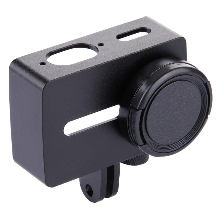 For Xiaomi Xiaoyi Yi II Sport Action Camera Aluminum Alloy Housing Protective Case with Lens Protective Cap(Black)