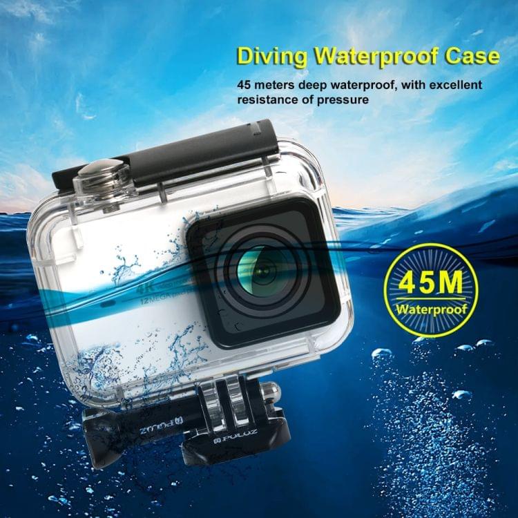 PULUZ 45m Underwater Waterproof Housing Diving Case for Xiaomi Xiaoyi II 4K Action Camera, with Buckle Basic Mount & Screw