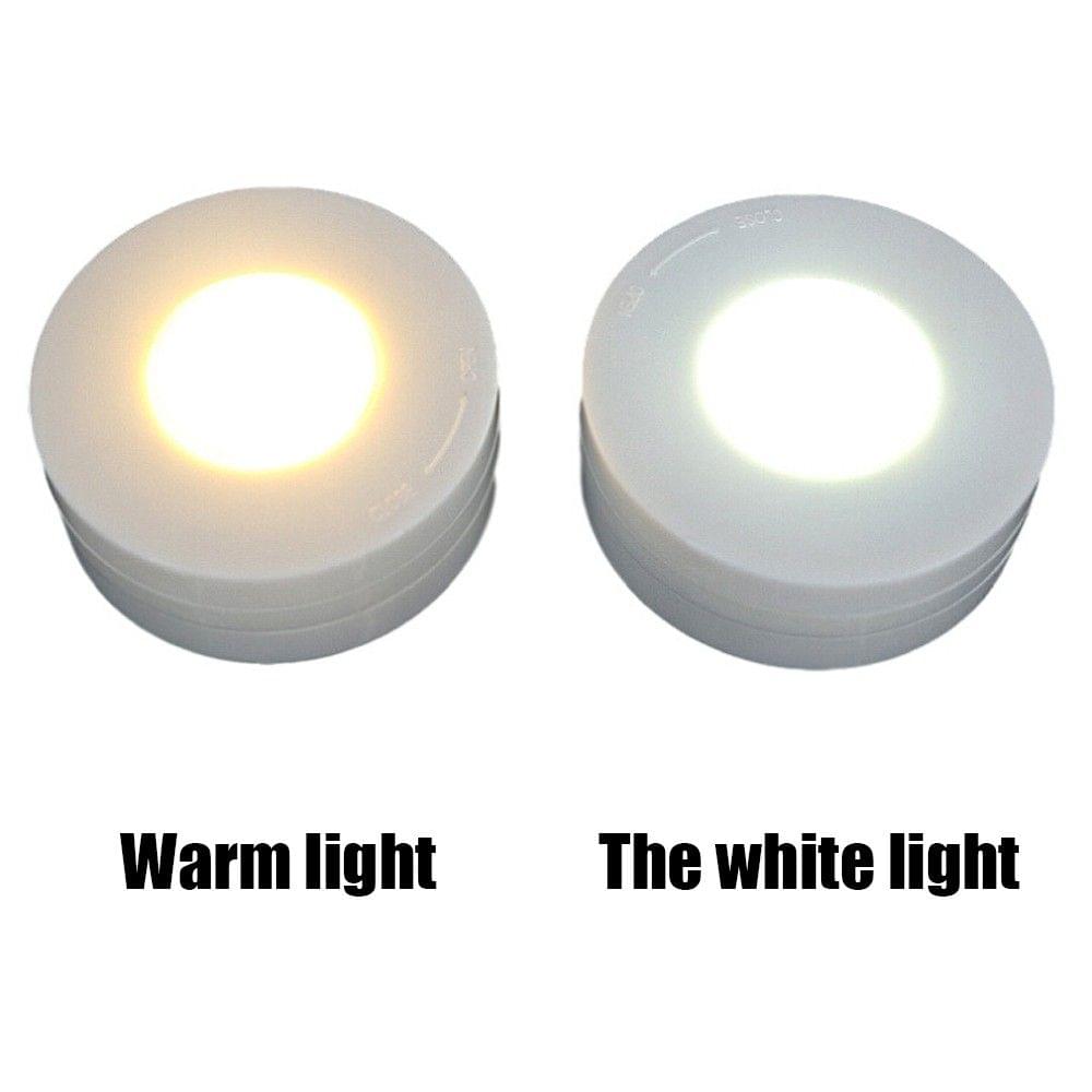 LED Under Cabinet Lamp Puck Light with Remote Control Warm light 4000K