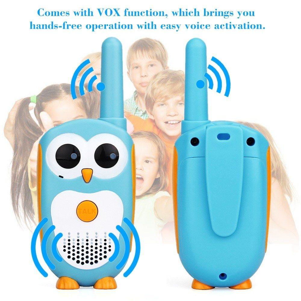 2PCS Retevis RT30 Children Radio Set Civilian Handheld Owl-like Intercom 1 Channel UHF 446.09375MHz Kids Toy PMR License-free Walkie Talkie