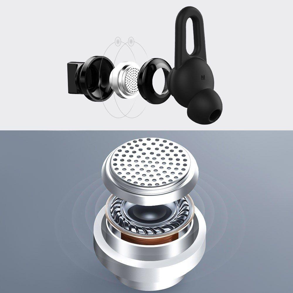 QCY A1 Single Wireless Bluetooth Headset Earphone Noise Cancelling Mic Sports Headphone Hands-Free Earbuds for Office Travel Driving