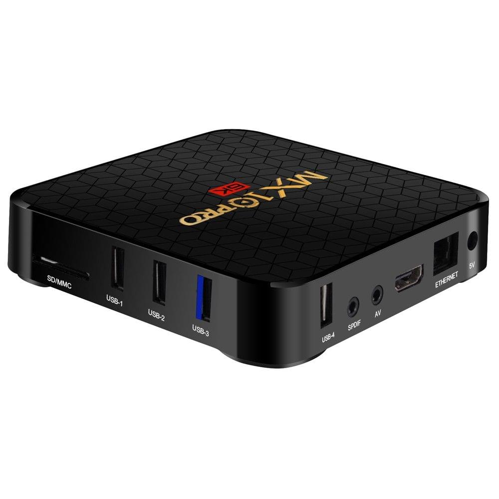 MX10 PRO Smart TV Box Android 9.0 Allwinner H6 UHD 4K Media Player 6K Image Decoding 4GB / 64GB 2.4G WiFi 100M LAN USB3.0 H.265 VP9