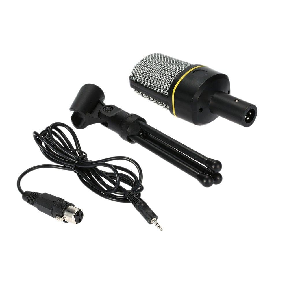 Desktop Microphone with Tripod Professional Podcast Studio Microphone For Laptop/PC (3.5mm Jack/2.1M-Cable) For Recording Vocals & Acoustic Instruments