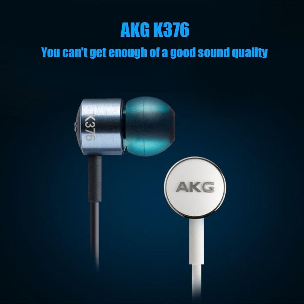 AKG K376 High-performance In-ear Headset with One Button In-Line Mic and Controls Blue