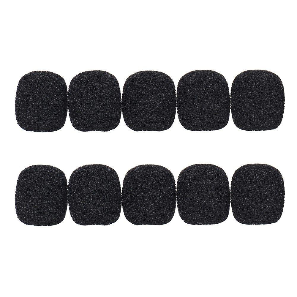 Andoer Mini Lapel Headset Microphone Windscreen Mic Foam Cover, Black 10-Pack