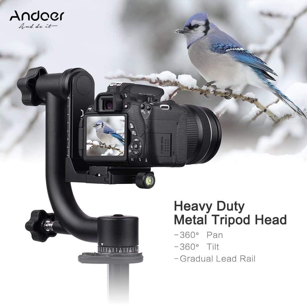 Andoer Heavy Duty Metal Pa150ramic Gimbal Tripod Head