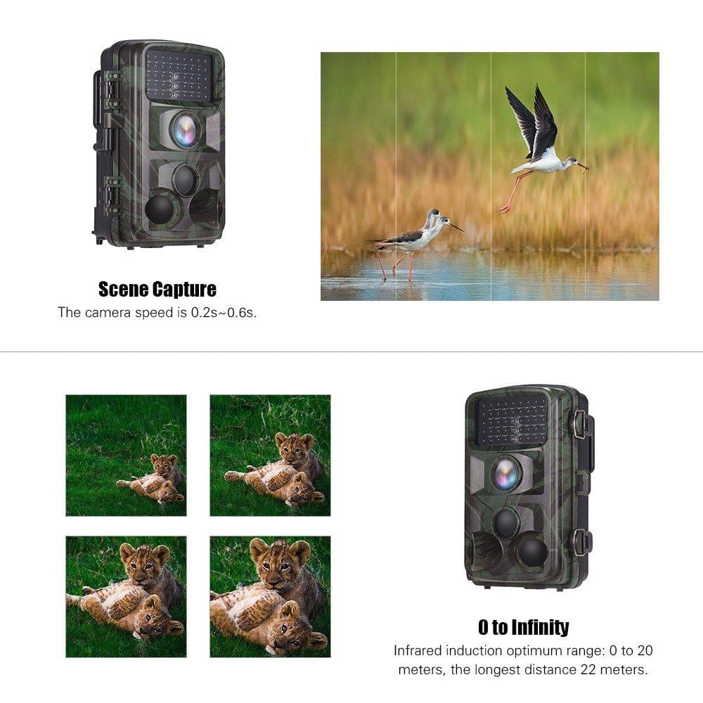 Digital Trail Camera 12MP 1080P Night Vision Waterproof Hunting Scouting Cam