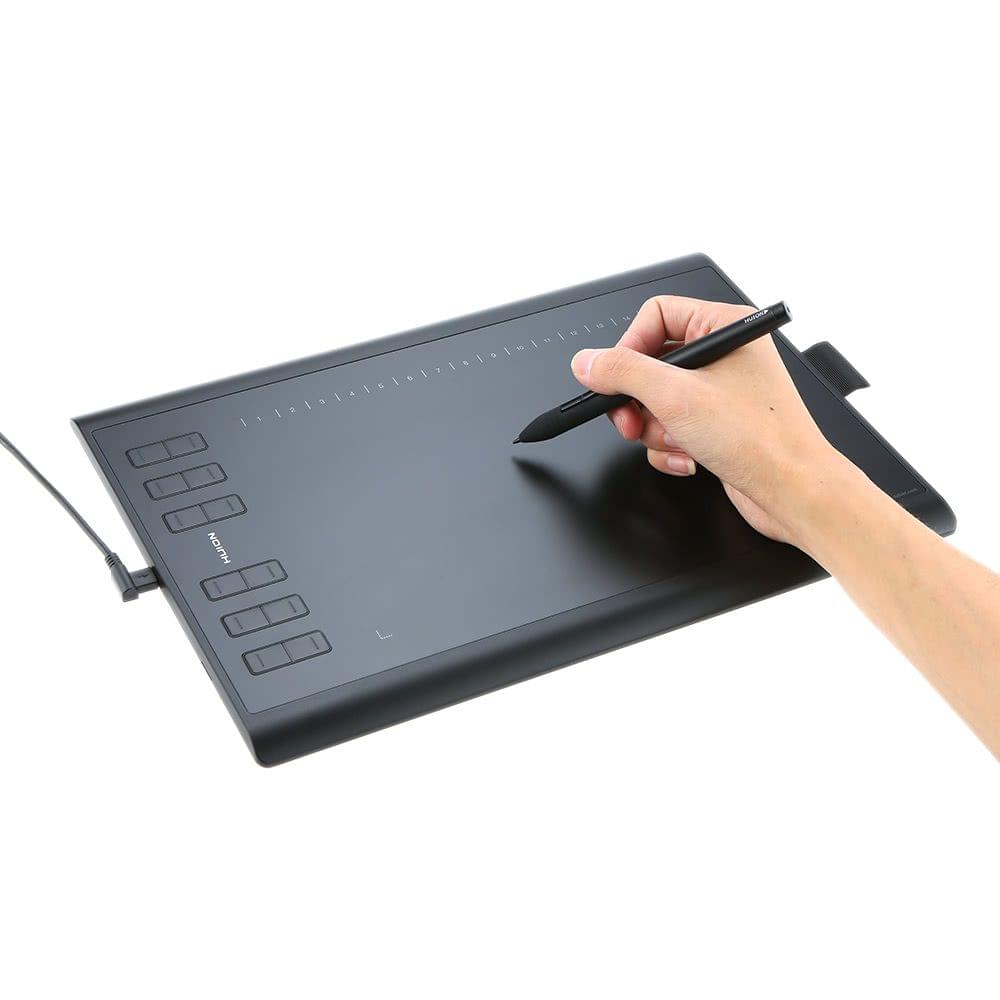 Huion New 1060PLUS Graphic Drawing Tablet with Digital Painting Rechargeable Pen