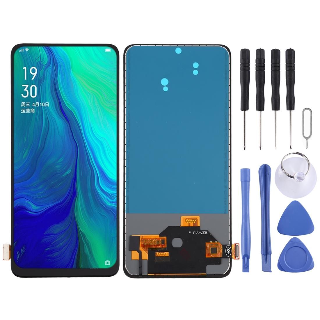 TFT Material LCD Screen and Digitizer Full Assembly  For OPPO Reno 10x zoom