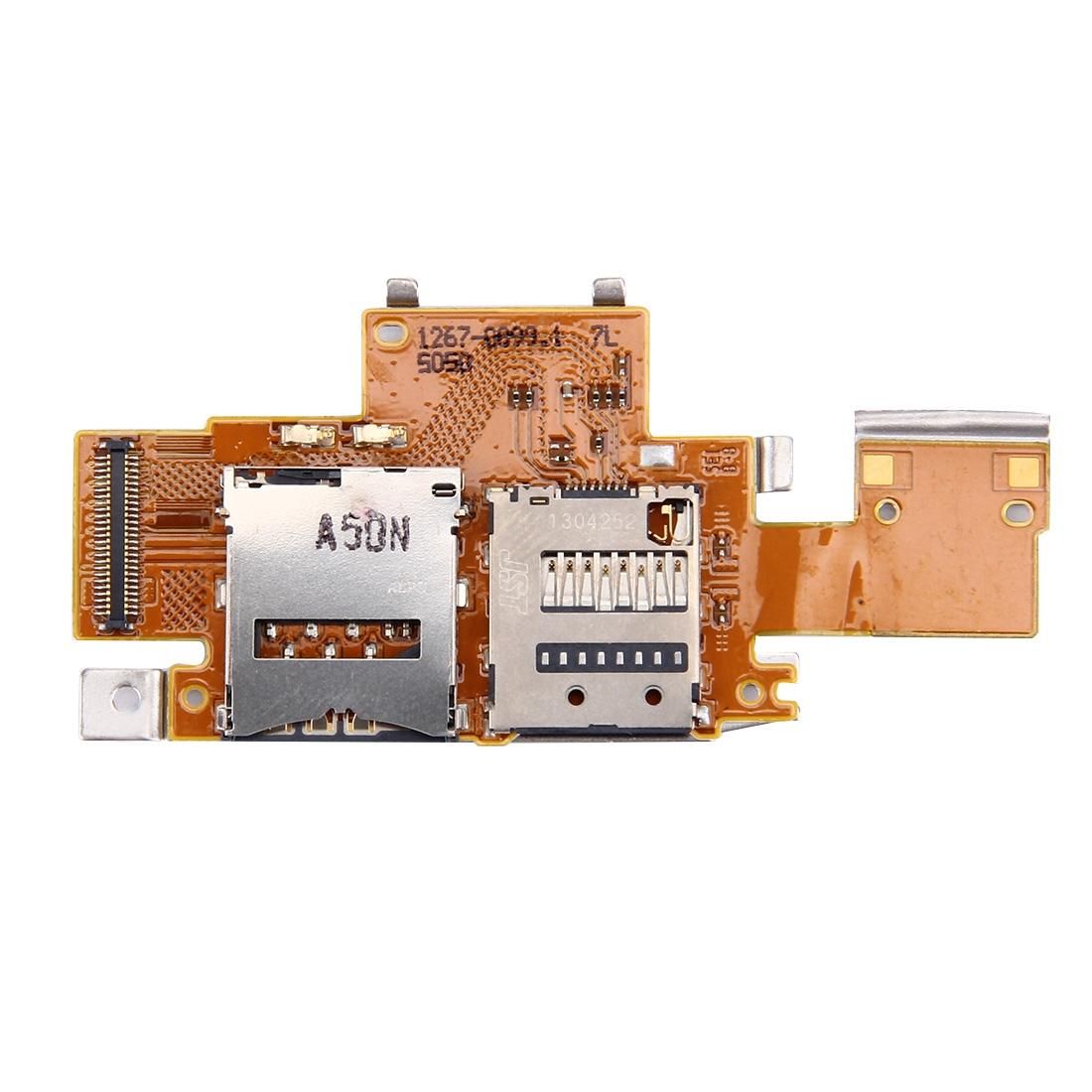 SIM Card and SD Card Reader Contact Flex Cable  for Sony Xperia Tablet Z / SGP311 / SGP312 / SGP321