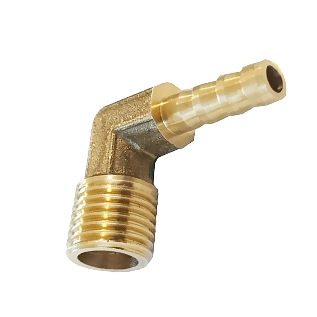 1/4 BSP to 6mm Brass 90 Degree Male Elbow Barbed Hose Tail Pipe Gas Fittings