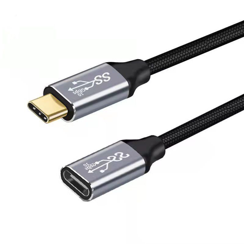 0.25m Type-C to Type-C 3.1 Gen2 Male to Female Extension Cable 4K/60HZ 10Gbps Data Cord - UNIQKART