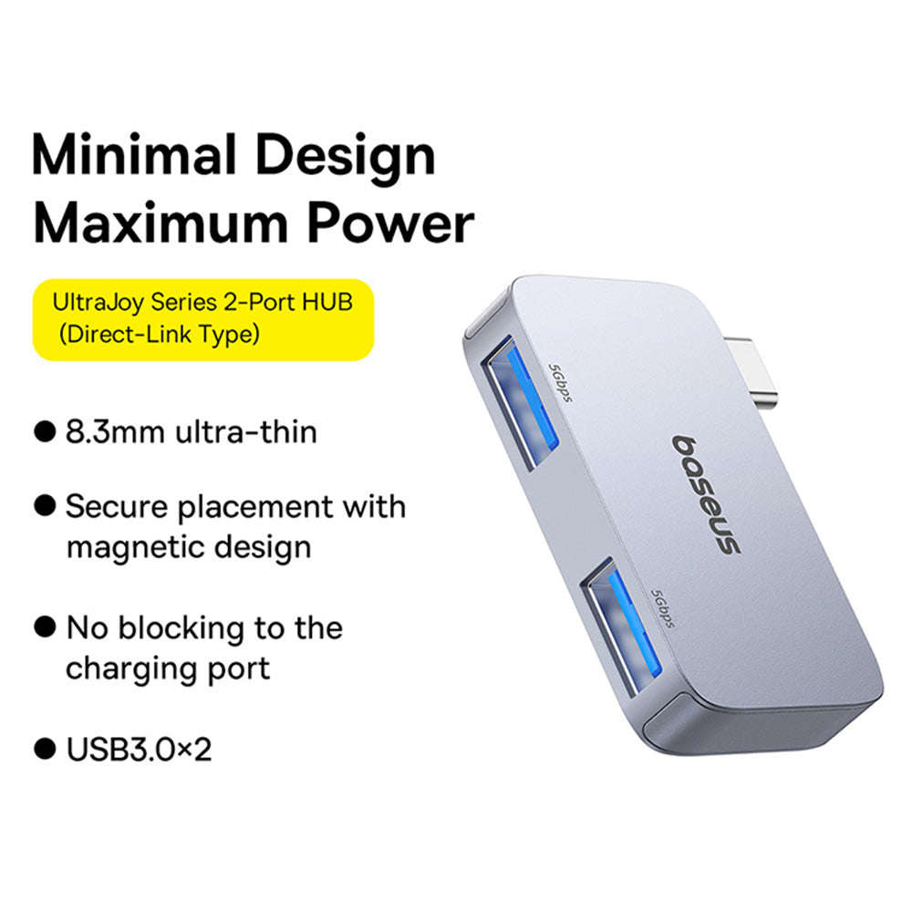 BASEUS UltraJoy Series 2-In-1 Type-C to 2xUSB3.0 USB Hub Docking Station