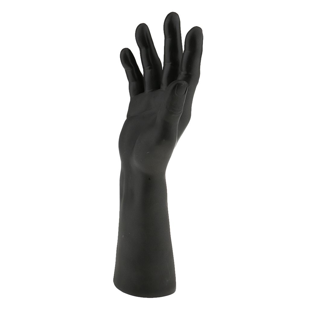 Male Mannequin Hand for Jewelry Bracelet Watch Ring Display Black 12 inch