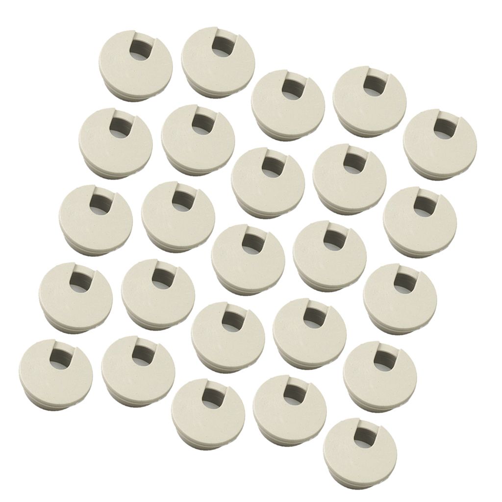 20x Computer Desk Table Grommet Cable Port Round Wire Hole Cover 35mm  White