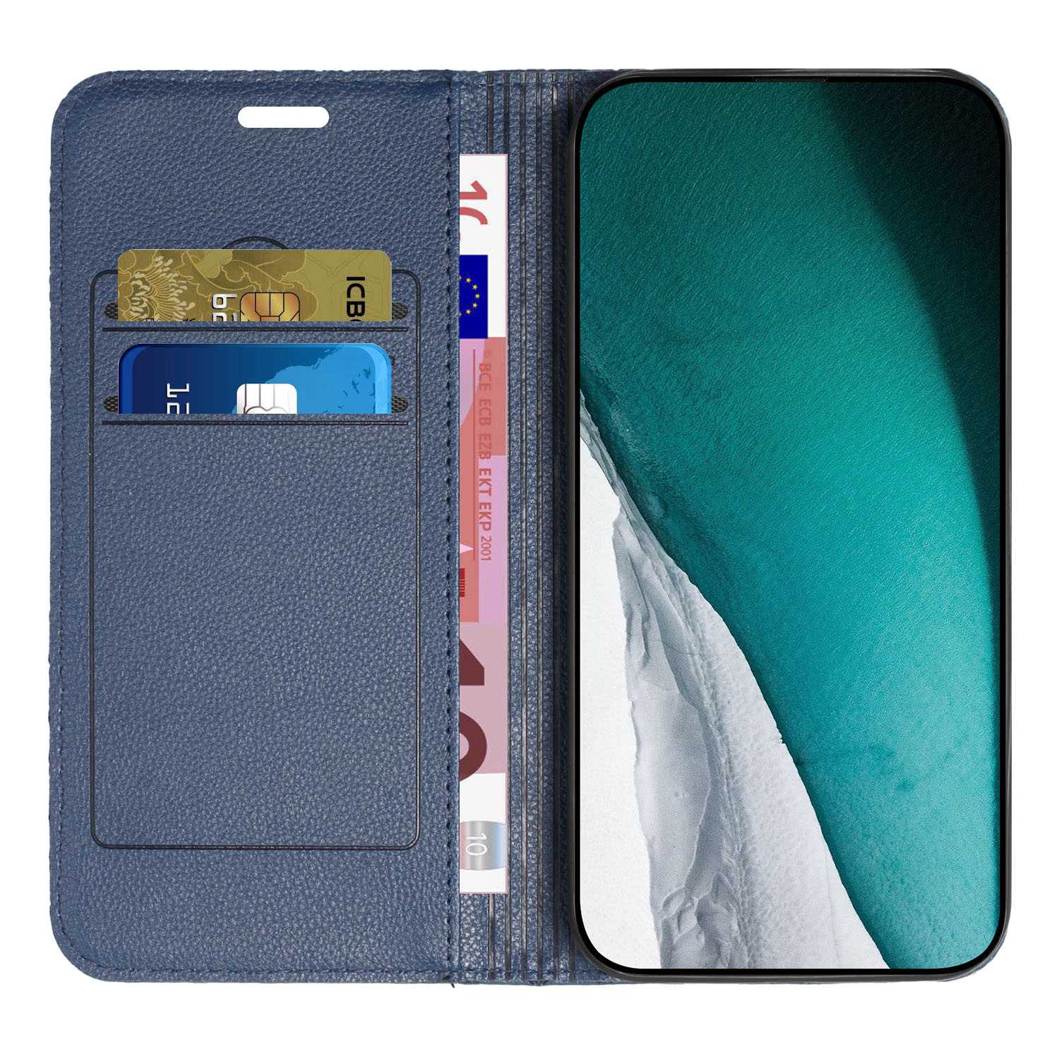 For Samsung Galaxy S20 FE 4G / FE 5G / S20 Lite / S20 FE 2022 Rhombus Embossing Litchi Texture RFID Blocking Phone Case PU Leather Stand Wallet Cover - Blue