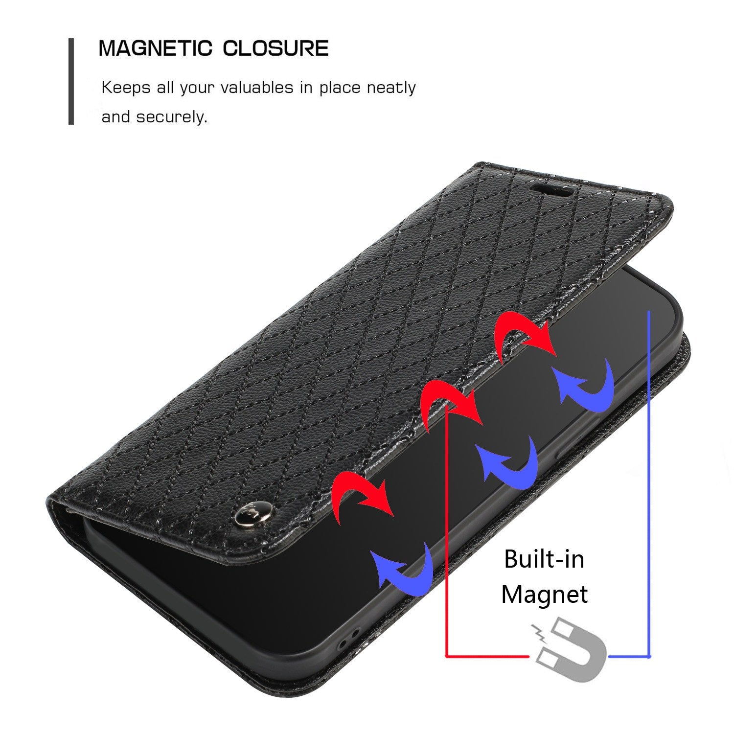 For Samsung Galaxy S20 FE 4G / FE 5G / S20 Lite / S20 FE 2022 Rhombus Embossing Litchi Texture RFID Blocking Phone Case PU Leather Stand Wallet Cover - Black